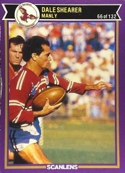 1987 Scanlens Rugby League #66 Dale Shearer Front